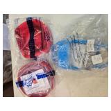 A lot of 2 pop corn poppers and one shower foot cleaner