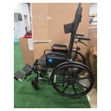 Medline 18" Wheelchair with footrest and head rest (New and assembled)