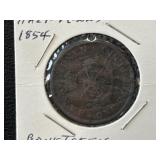 1854 Canada Half Penny Bank Token Bank of Upper Canada
