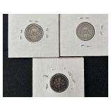 Barber and Roosevelt Silver Dimes