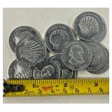 Thirteen Shell Game Coins (LOT1)