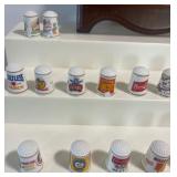 Twenty-Two Piece LOT Vintage Thimbles and Display Case