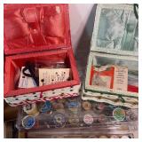 Large Sewing Notion LOT - Buttons, Yarn, Thread, Baskets and More