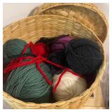 Large Sewing Notion LOT - Buttons, Yarn, Thread, Baskets and More