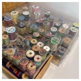Large Sewing Notion LOT - Buttons, Yarn, Thread, Baskets and More