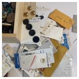 Large Sewing Notion LOT - Buttons, Yarn, Thread, Baskets and More