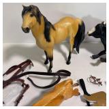 Breyer Cowboy, Horse, Bucking Bull and Carol Herden Calf