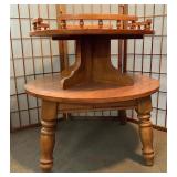 Vintge Round Maple Accent Table