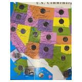 Fifty U.S. Commemorative State Quarters in Collecting Book and Fifteen More State Quarters