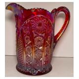 Indiana Glass Sunset Carnival Glass Pitcher
