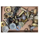 Vintage Brass and Glass Knobs and Hardware