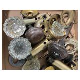 Vintage Brass and Glass Knobs and Hardware