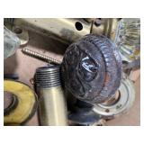 Vintage Brass and Glass Knobs and Hardware