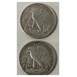 Walking Liberty Half Dollars 1942 and 1946