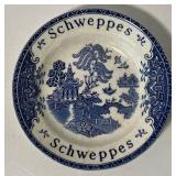 Enoch Wedgewood Turnstall Blue Willow Schwepps Advertising Tip Tray