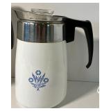 Vintage Corning Ware Blue Cornflower Coffee and Tea Pots