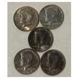 Kennedy Half Dollars Lot of 5