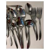 Mid Century Modern Oneida Community Stainless Flatware Starburst Pattern