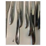 Mid Century Modern Oneida Community Stainless Flatware Starburst Pattern
