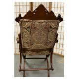 Antique Victorian Military Campaign Folding Chair Eastlake Hard to Find