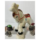 Vintage Circus Horse Planter and Circus Elephant S&P Promo Item Leon IA