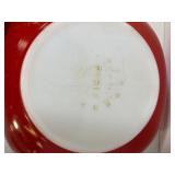 Lot of 3 Vintage Pyrex Red Orange Yellow