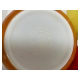 Lot of 3 Vintage Pyrex Red Orange Yellow