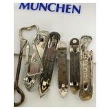 Vintage Beer Lamp Pieces German Beer and lot of Bottle Openers