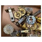 Vintage Glass and Brass Door Knobs and Hardware
