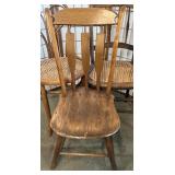 Lot of 3 Vintage Wood Chairs Petite