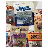 Lot of 6 Ertl 1/64th Scale Tractors and Trading Cards