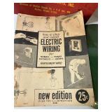 Vintage Flashlite Bulb Merchandiser No. 300 Box with Some Bulbs and Enamel Light