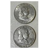 1961 Franklin Half Dollars Lot of 2