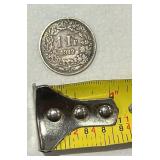 Switzerland  1912 1 Franc Silver Coin