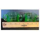 Uranium Glass Sugar and Creamer Depression Glass