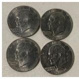 1776-1976 Eisenhower Dollar Coins Lot of 4