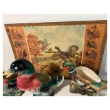 Royal Copley Duck Mallard Planters and Duck S&P shakers Pheasant Planter