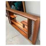 Vintage Mid Century Shadow Box and Velvet Matador Painting