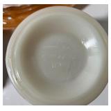 Fire King Peach Luster and Swirl Dishes Large Lot