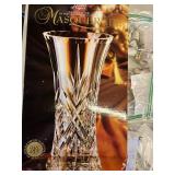 Crystal Vase, Thimbles and Thimble Display Case