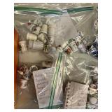 Crystal Vase, Thimbles and Thimble Display Case