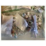 Crystal Vase, Thimbles and Thimble Display Case