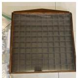 Crystal Vase, Thimbles and Thimble Display Case