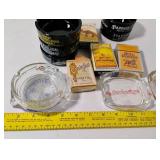 Lot of Vintage Ashtrays and Tobacco Collectibles
