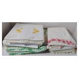 Vintage Linens Embroidered Pillowcases 8 Sets