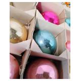 Vintage Christmas Lot Shiny Brite in Box, Bubble Lights, Vintage Santa Candy Container