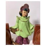 Wood Carved Elephant Bookends and Asian Figurine and Collectibles