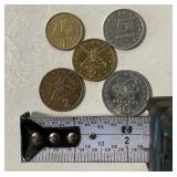 Lot of 5 Greece Coins Euros