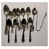 Lot of Spoons, 8 Sterling and 5 Silverplate