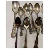 Lot of Spoons, 8 Sterling and 5 Silverplate